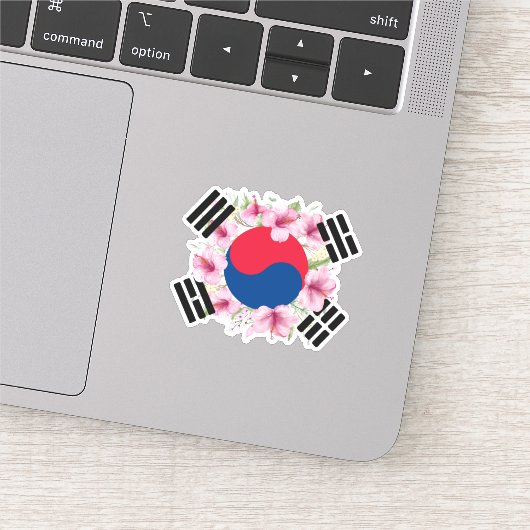 Südkoreanische Flagge Mugunghwa Vinyl Sticker (Ausschnitt)