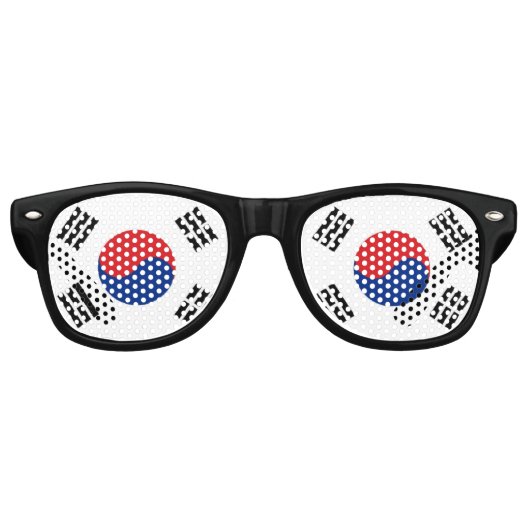Südkoreanische Flagge Partybrille (Vorderseite)