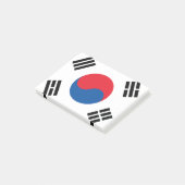 Südkoreanische Flagge Post-it Klebezettel (angewinkelt)