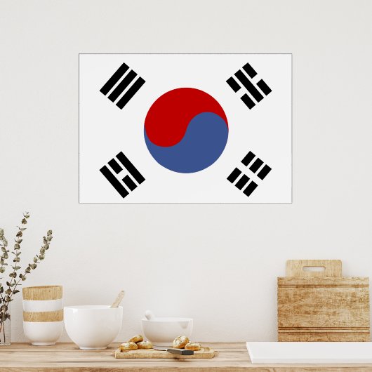 Südkoreanische Flagge Poster (Küche)