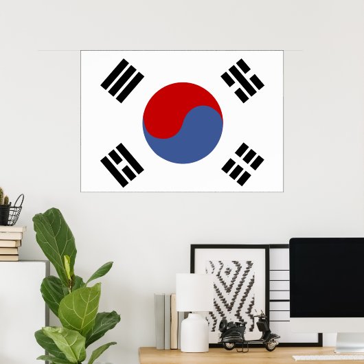 Südkoreanische Flagge Poster (Heimbüro)