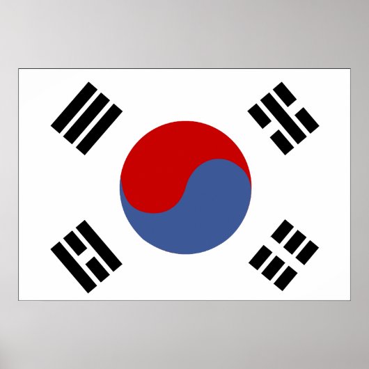 Südkoreanische Flagge Poster (Vorne)