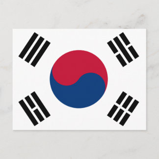 Südkoreanische Flagge Postkarte