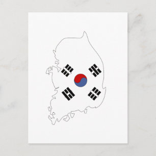 Südkoreanische Flagge Postkarte