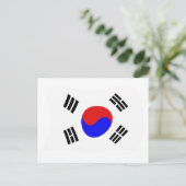 Südkoreanische Flagge Postkarte (Stehend Vorderseite)