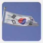 Südkoreanische Flagge Quadratischer Aufkleber (Vorderseite)