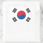 Südkoreanische Flagge Rechteckiger Aufkleber (Tasche)