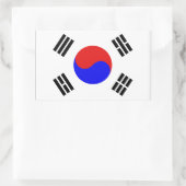 Südkoreanische Flagge Rechteckiger Aufkleber (Tasche)