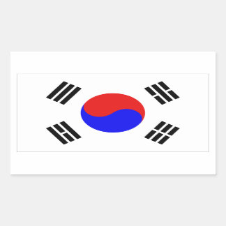 Südkoreanische Flagge Rechteckiger Aufkleber
