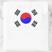 Südkoreanische Flagge Rechteckiger Aufkleber (Tasche)