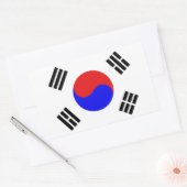 Südkoreanische Flagge Rechteckiger Aufkleber (Umschlag)