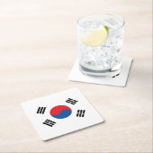 Südkoreanische Flagge Rechteckiger Pappuntersetzer (Vor Ort)