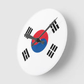 Südkoreanische Flagge Runde Wanduhr (Winkel)