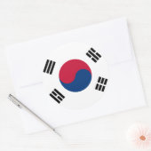 Südkoreanische Flagge Runder Aufkleber (Umschlag)