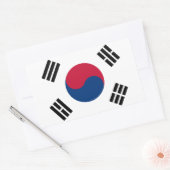 Südkoreanische Flagge Seoul S.K. Koreans Pride Rechteckiger Aufkleber (Umschlag)