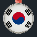 Südkoreanische Flagge Silbernes Ornament<br><div class="desc">Danke für Ihren Besuch! Ich hoffe,  dir gefällt,  was du siehst! Fühlen Sie sich frei,  um diese an Ihre Bedürfnisse anzupassen. Ich wünsche Ihnen einen schönen Tag!</div>