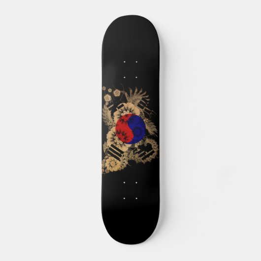 Südkoreanische Flagge Skateboard (Vorderseite)