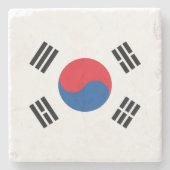 Südkoreanische Flagge Steinuntersetzer (Vorderseite)