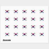 Südkoreanische Flagge Stern-Aufkleber (Blatt)
