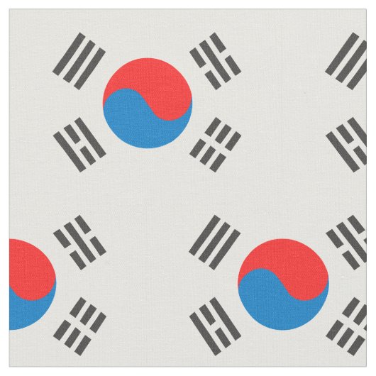 Südkoreanische Flagge Stoff (Nahaufnahme)