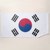 Südkoreanische Flagge Strandtuch (Vorderseite)