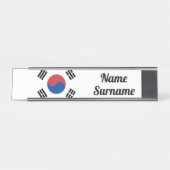 Südkoreanische Flagge Südkoreanisches Patriotisch Schreibtischnamensplakette (Vorderseite )