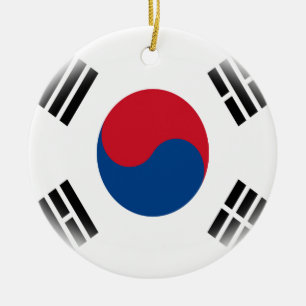 Südkoreanische Flagge Taeguki Keramik Ornament