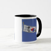 Südkoreanische Flagge Tasse (VorderseiteRechts)