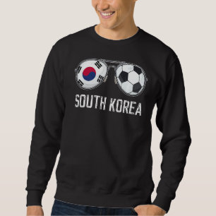 Südkoreanische Flagge und Fußball-Sunglass Südkore Sweatshirt