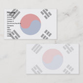 Südkoreanische Flagge Visitenkarte (Vorne/Hinten)