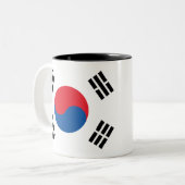 Südkoreanische Flagge Zweifarbige Tasse (Vorderseite Links)