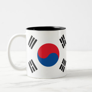 Südkoreanische Flagge Zweifarbige Tasse