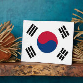 Südkoreanische Flaggenebene Fotoplatte (Seite)