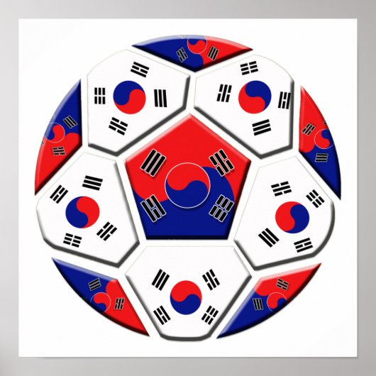 Südkoreanische Fußballflagge - Geschenke aus Korea Poster (Vorne)