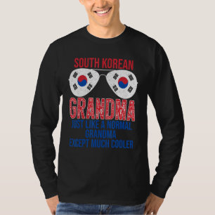 Südkoreanische Grandma-Südkorea-Sonnenbrille auf d T-Shirt