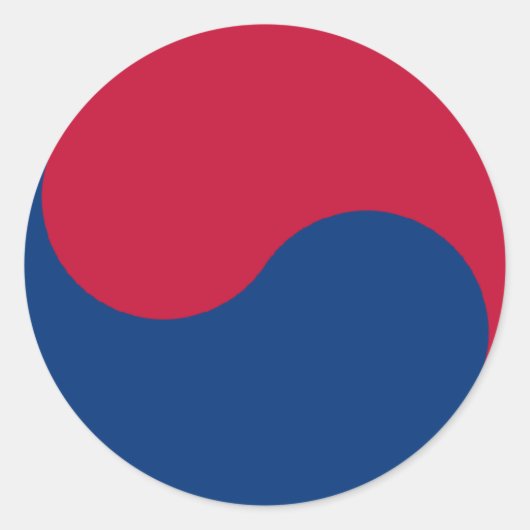 Südkoreanische/koreanische Flagge Runder Aufkleber (Vorderseite)