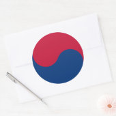 Südkoreanische/koreanische Flagge Runder Aufkleber (Umschlag)