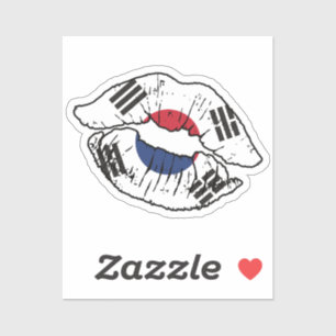 Südkoreanische Lipstick-Liebe Aufkleber