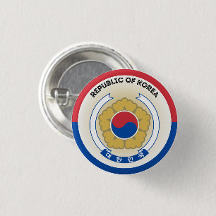 Südkoreanische Nationalen Emblemzirkel Button