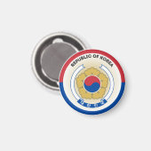Südkoreanische Nationalen Emblemzirkel Magnet (Vorderseite/Rückseite)