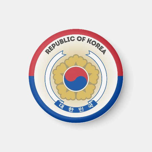 Südkoreanische Nationalen Emblemzirkel Magnet (Vorne)