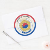 Südkoreanische Nationalen Emblemzirkel Runder Aufkleber (Umschlag)