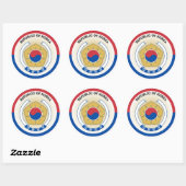 Südkoreanische Nationalen Emblemzirkel Runder Aufkleber (Blatt)
