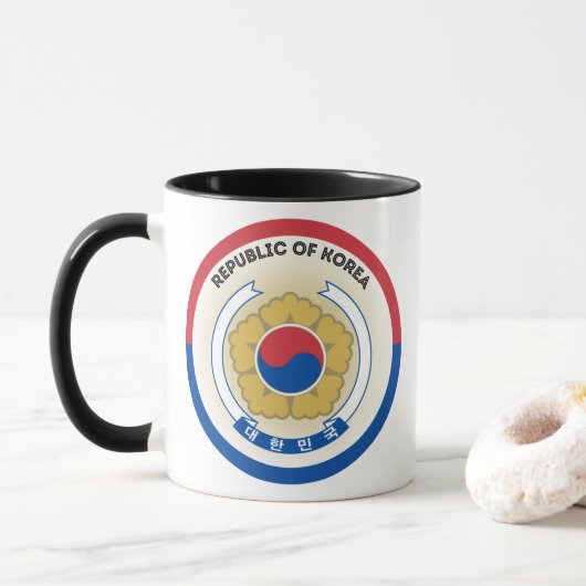 Südkoreanische Nationalen Emblemzirkel Tasse (Mit Donut)