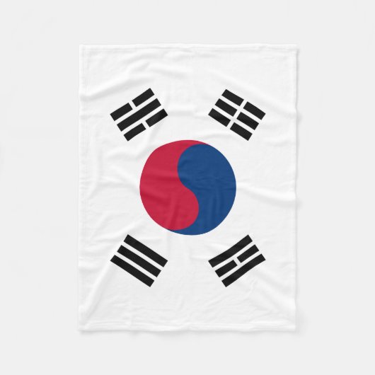 Südkoreanische Nationalflagge Fleecedecke (Vorderseite)