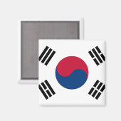 Südkoreanische Nationalflagge Magnet (Vorderseite/Rückseite)