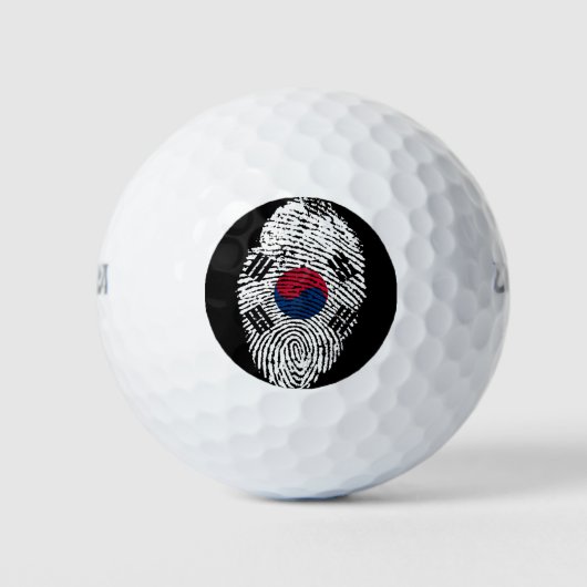 Südkoreanische Touch-Fingerabdruckflagge Golfball (Vorderseite)