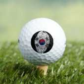Südkoreanische Touch-Fingerabdruckflagge Golfball (Insitu T-Shirt)