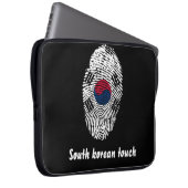 Südkoreanische Touchfingerabdruckflagge Laptopschutzhülle (Vorne Rechts)
