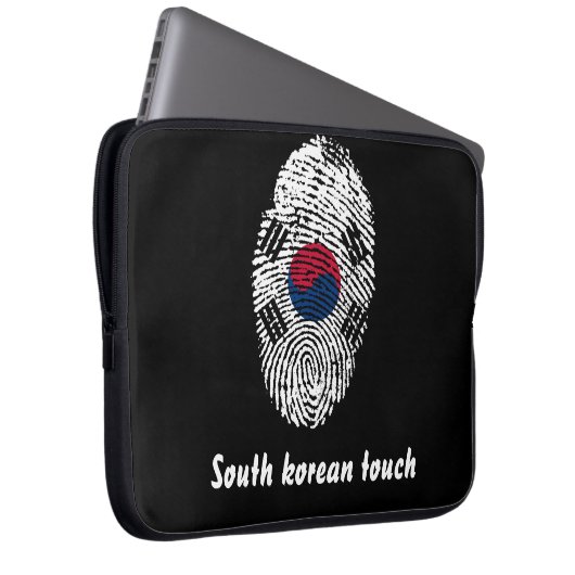 Südkoreanische Touchfingerabdruckflagge Laptopschutzhülle (Vorne Rechts)